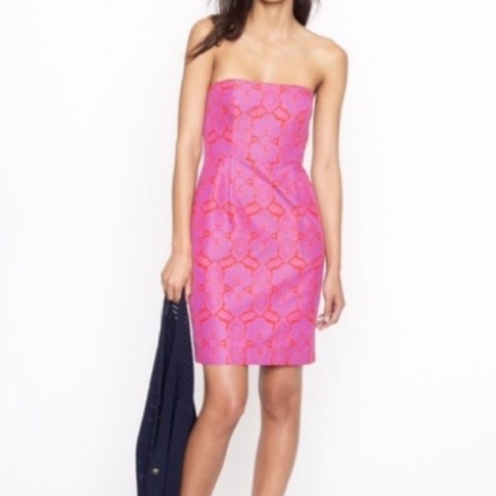 J. Crew cotton/silk blend strapless mini dress size 0